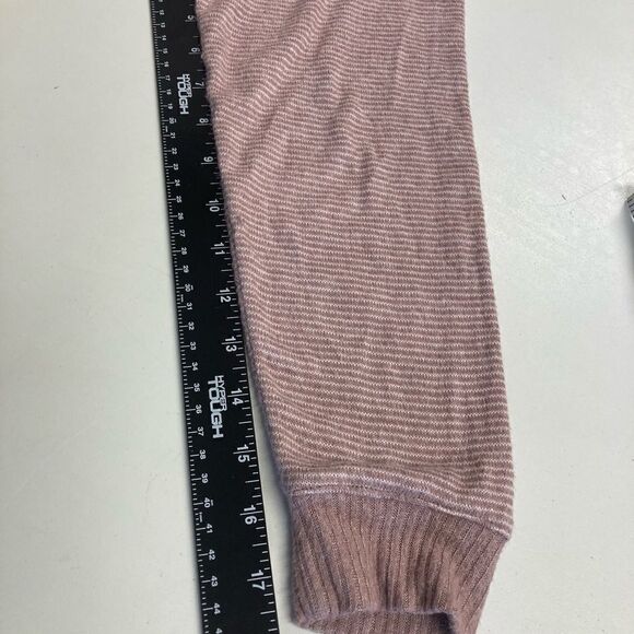 STARS ABOVE, Size Medium, Lavender/Beige Long Sleeve striped dress - Picture 3 of 9